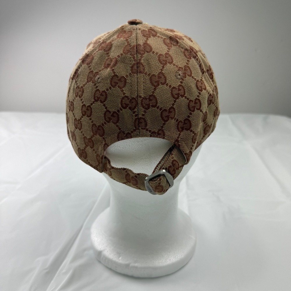 Gucci x MLB New York Yankees GG Supreme Canvas Baseball Hat Beige Ebony 57-61cm - Picture 4 of 15